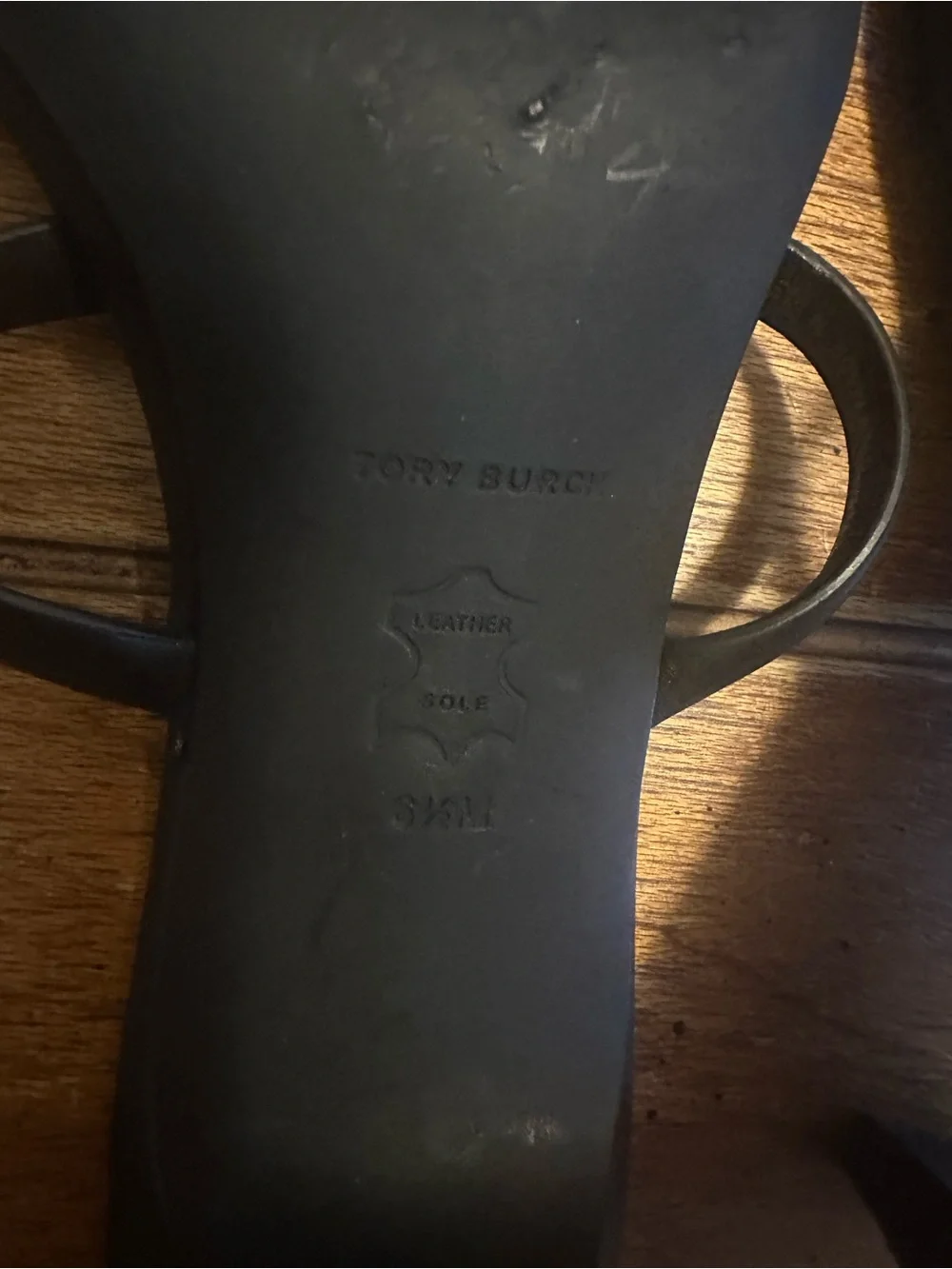 Tory Burch Navy Miller Logo Thong Sandals